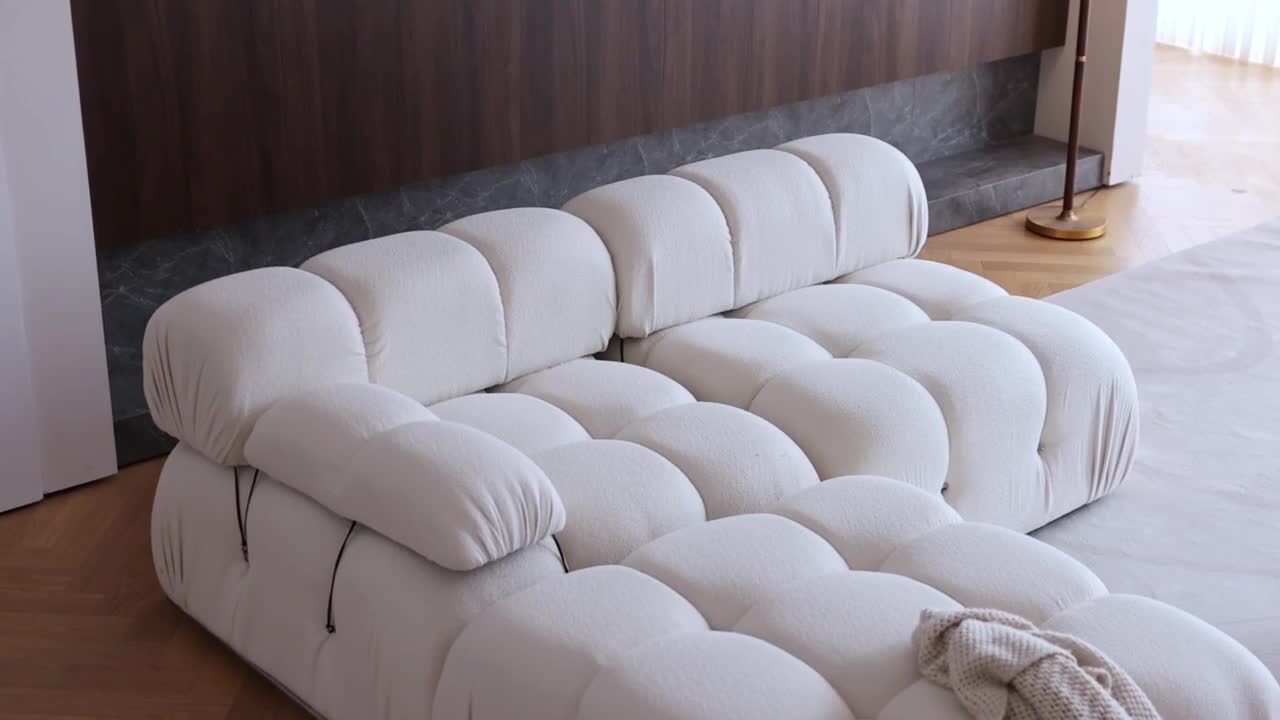 Monaliza Tufted Back Traditional 4 Piece Sofa Set