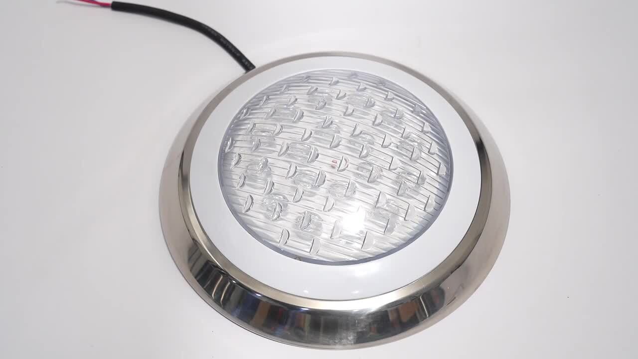 YIYIBYUS 11.8 in. Stainless Steel Swimming Pool Light in White LED