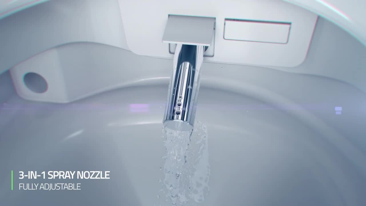 ANZZI ENVO Echo Elongated 1.28 GPF Smart Bidet Toilet in White