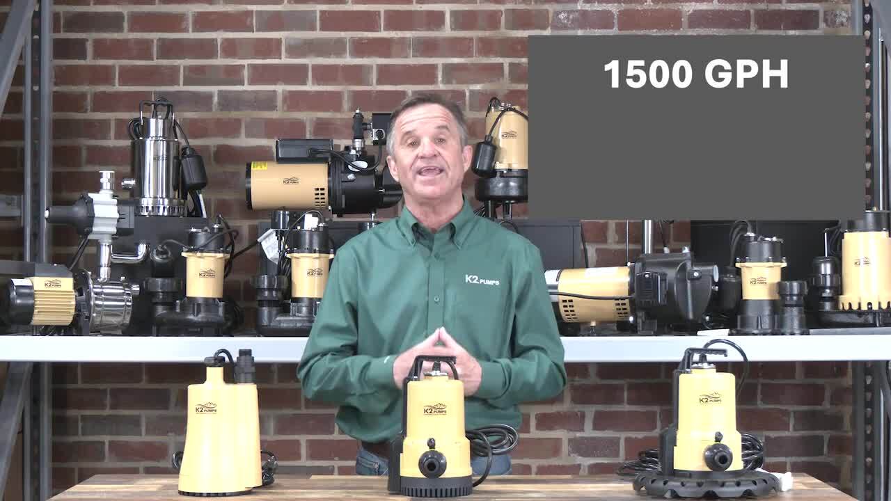 DT520 鍍金 刻草花流水紋 銅湯沸 K2 1/6 HP Thermoplastic Submersible Utility Pump UTM01602K - The
