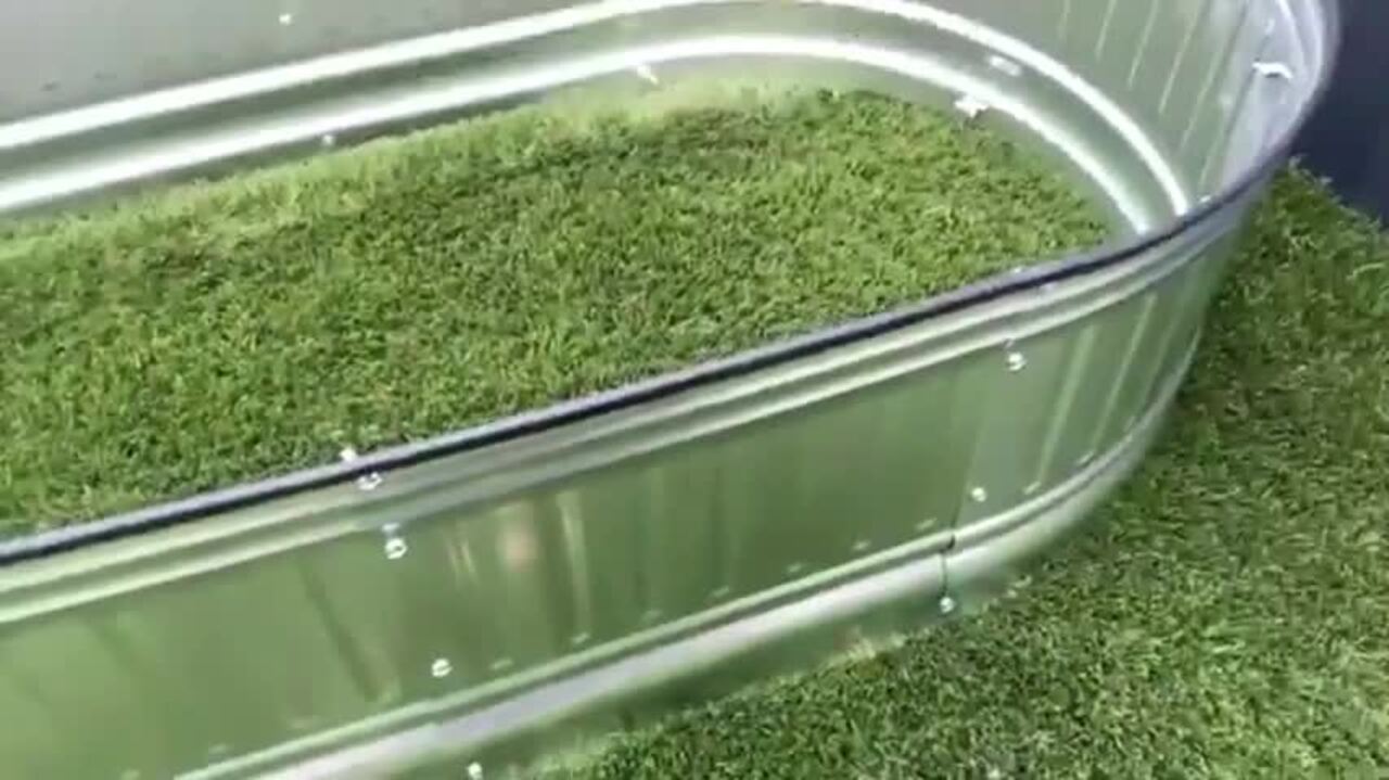 AFAIF - 8 x 2 x 1 ft. Galvanized Raised Garden Bed Kit, Metal Upgraded Modular DIY Galvanized Planter Garden Box for Gardening