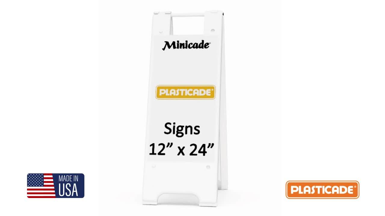 PLASTICADE Minicade 12 in. W x 24 in. H White Plastic Portable