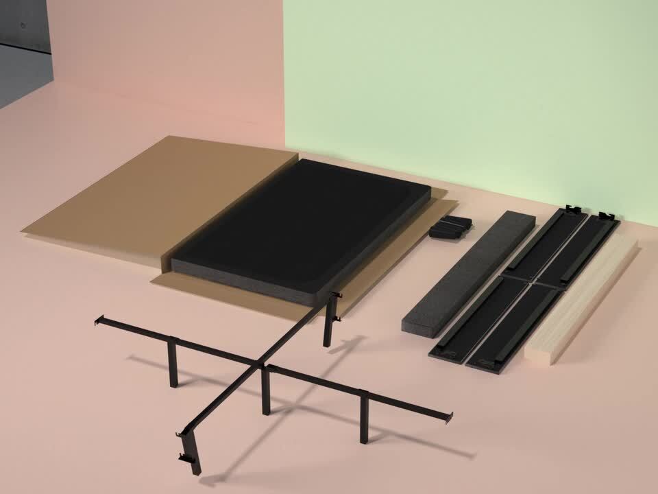 Zinus Axel Gray Frame King Upholstered Platform Bed CLO Zinus Axel Gray Frame King Upholstered Platform Bed CLO