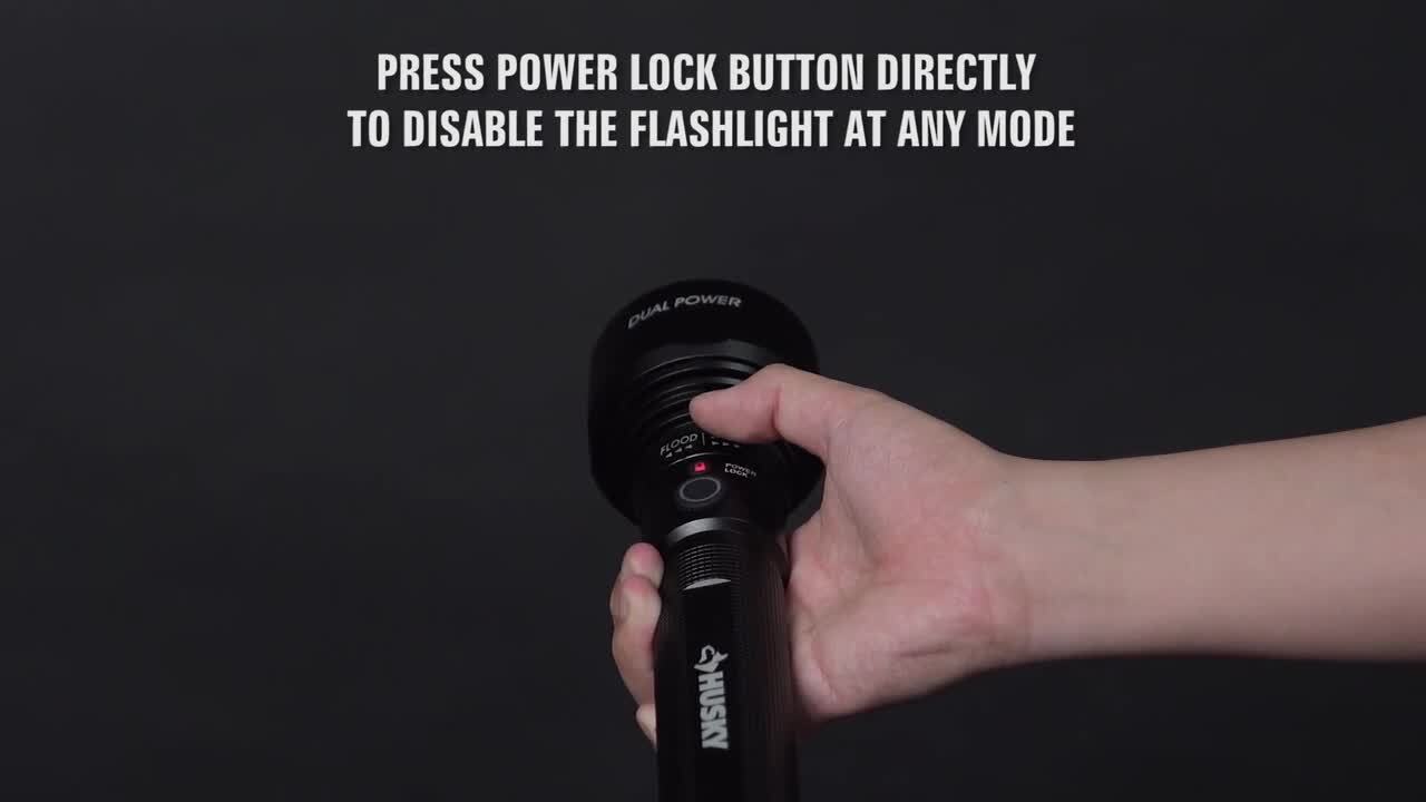 Husky 10000 Lumens Dual Power Focusing Aluminum Rechargeable