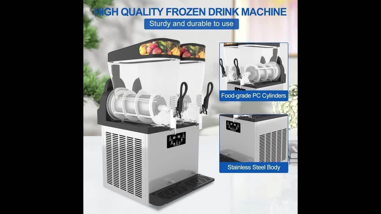 JEREMY CASS 844 oz. Silver Commercial Slushy Machine 950W 12L x 2