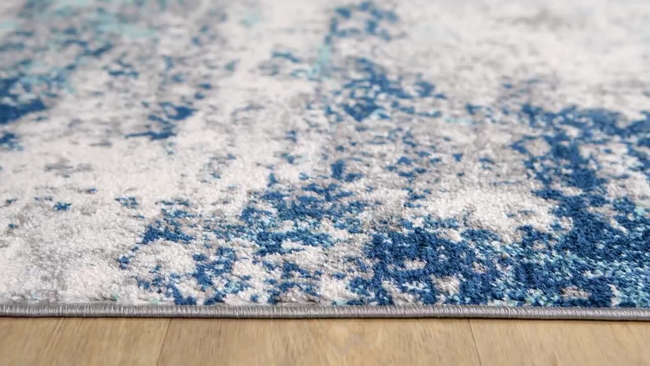 紺色 毛皮ラグ flattyラグ ネイビー 185×185cm | ラグ・カーペット・マット 通販