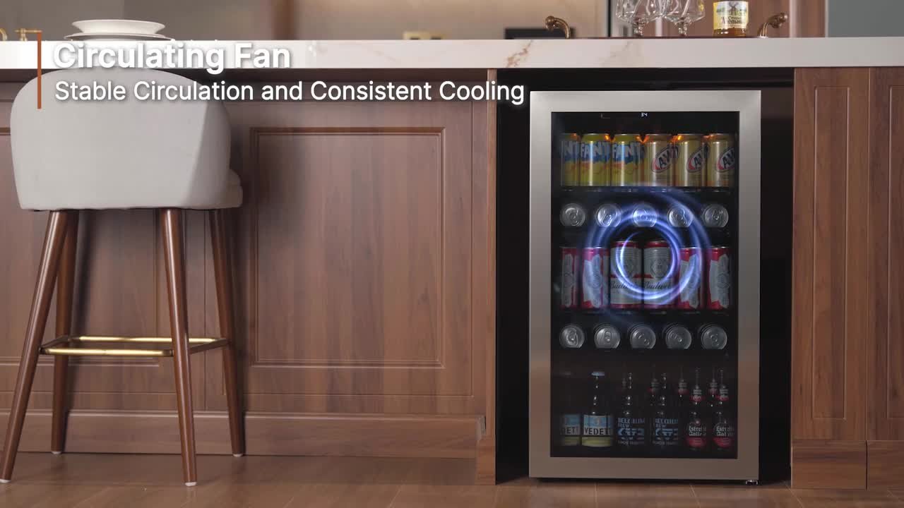 Ca'Lefort 18.8 in. Single Zone 142-Can Beverage Cooler