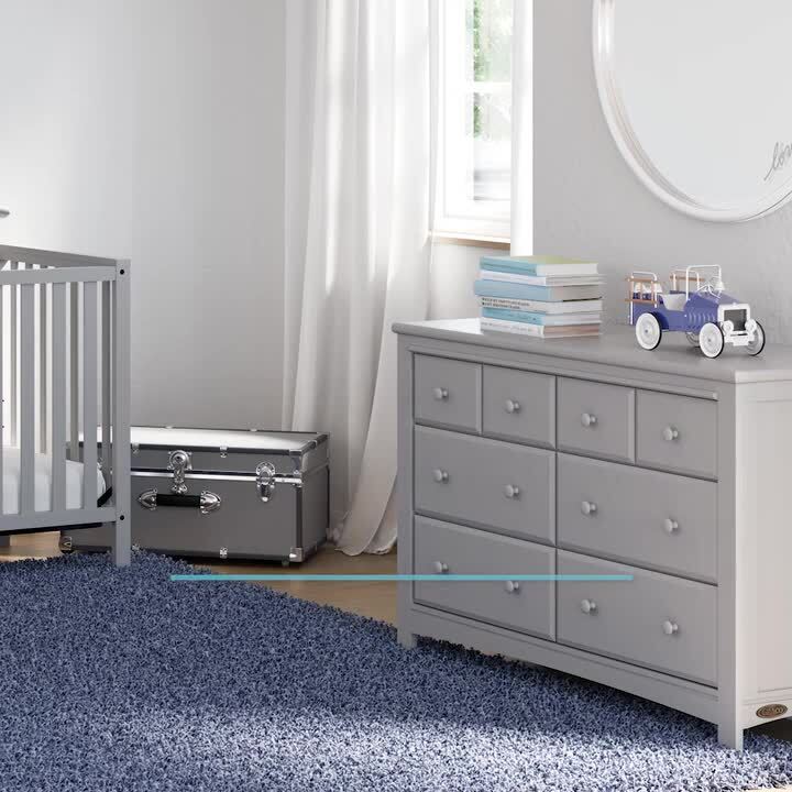 sachin and babi light blue dress Graco Benton Pebble Gray 4-in-1-Convertible Crib and Changer 04586-64F
