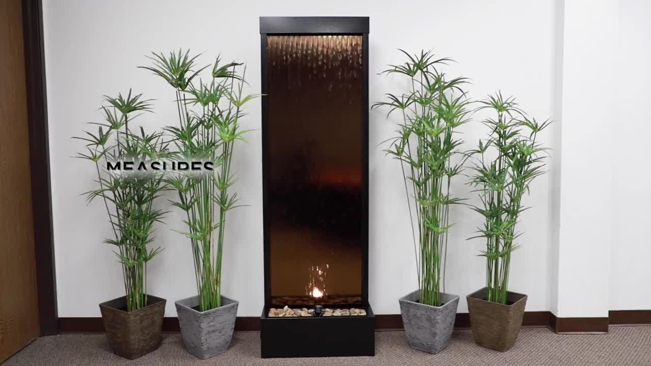 Alpine Corporation 72 in. Tall Indoor/Outdoor Mirror Zen Waterfall