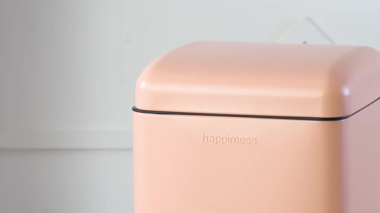 happimess Betty Retro 8-Gal. Step-Open Trash Can, Flamingo Pink