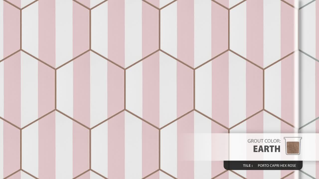 Merola Tile Porto Capri Hex Rose 8-5/8 in. x 9-7/8 in. Porcelain