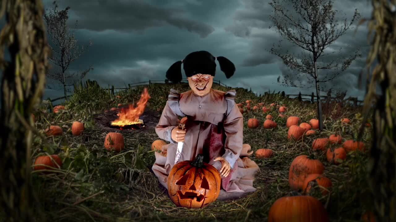 Have a question about Haunted Hill Farm 3.2 ft. Lunging Pumpkin