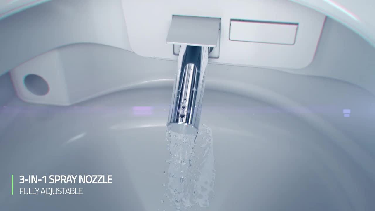 ANZZI ENVO Resonance Elongated Smart Bidet Toilet with Auto Features and Heated Seat