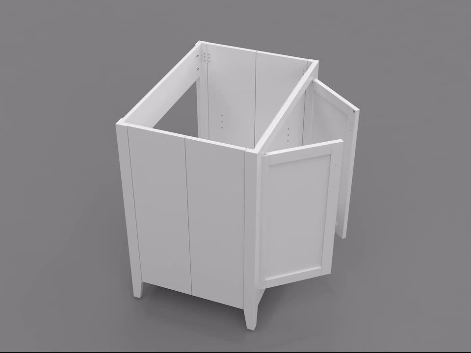 Glacier Bay Tilton 24 in W x 21.5 in D x 34.2 in H Folding Bath