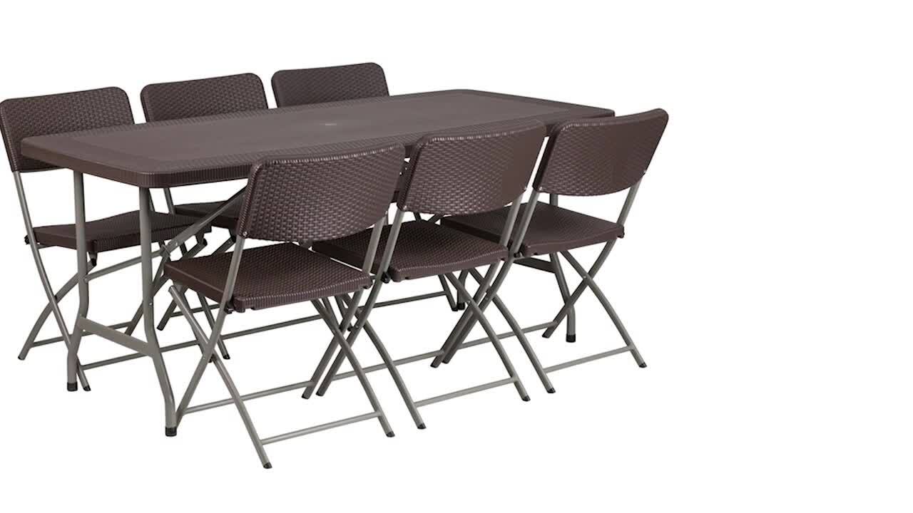 6 seater best sale folding table