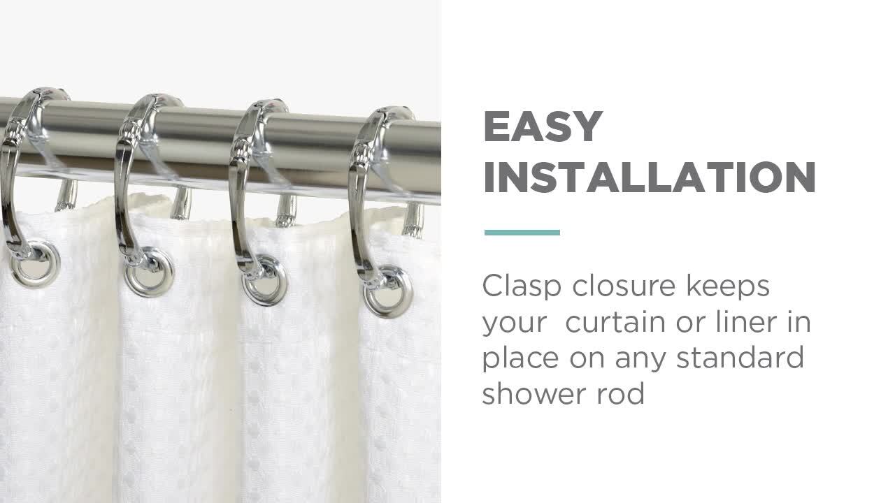 Zenna Home NeverRust Decorative Shower Rings in Chrome (12-Pack