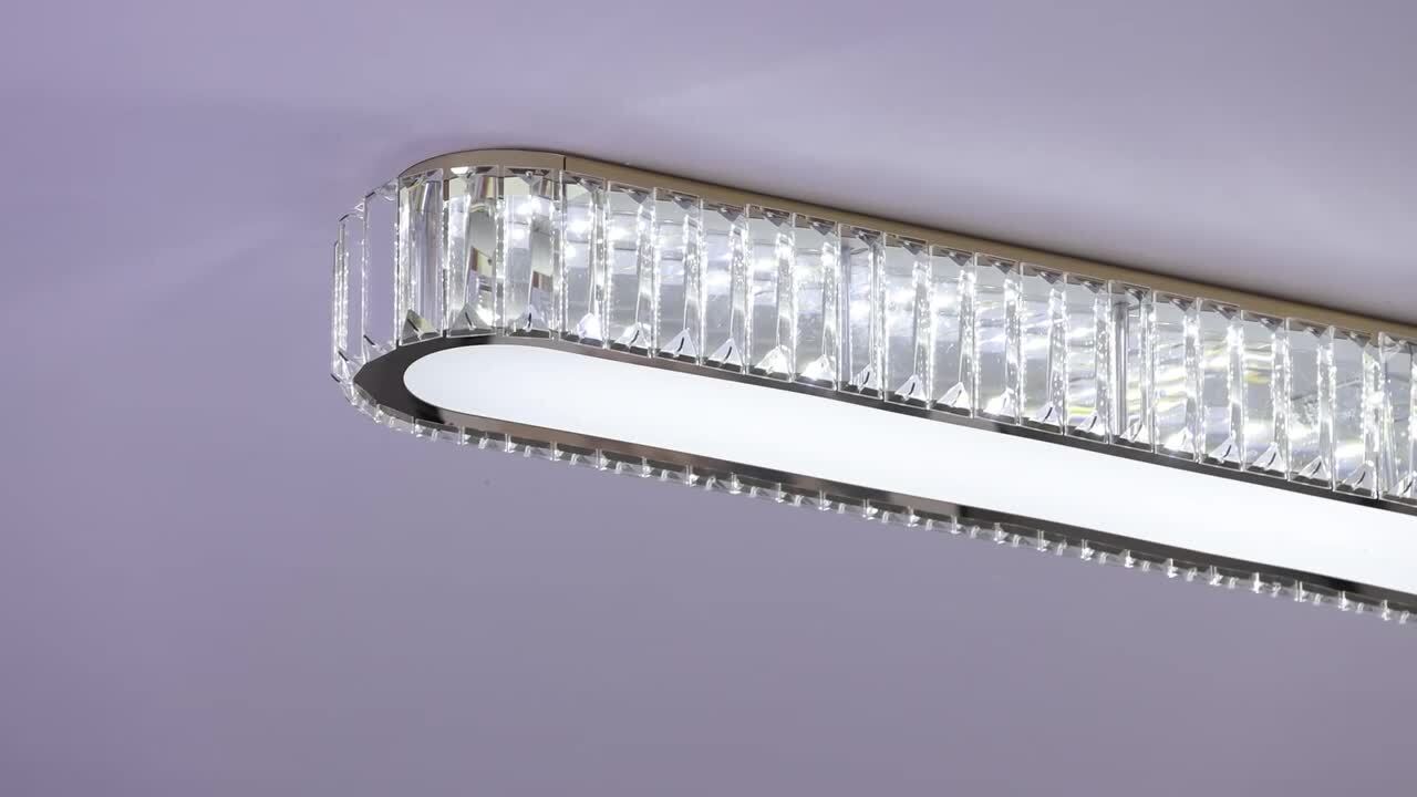 Genoci 38.6 in. 48-Watt Modern Gold Rectangle Dimmable Integrated