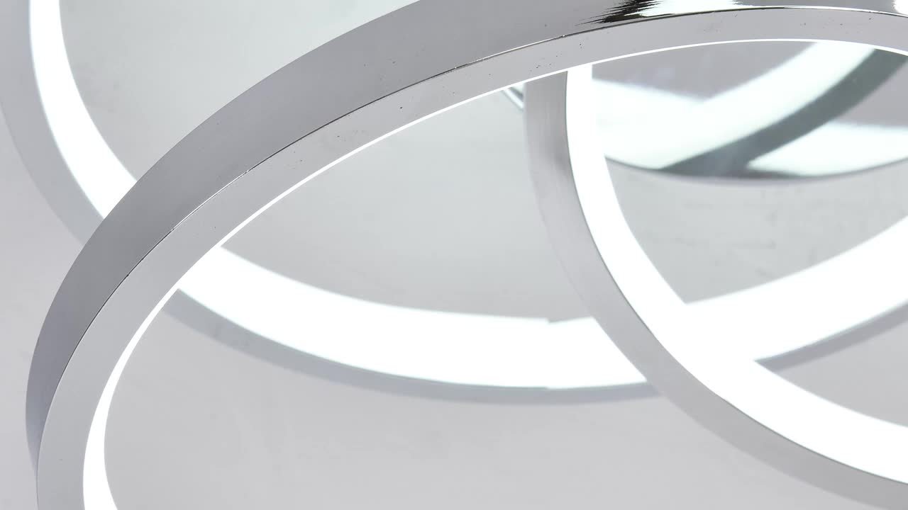Genoci 11.81 in. 36-Watt Modern Chrome Unique Geometric Integrated