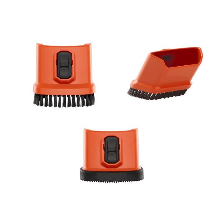 RIDGID - 2-1/2 in. NXT Max Car Nozzle Shoe Kit Attachments with Hard, Soft and Rubber Bristles for RIDGID NXT Wet Dry Vacs