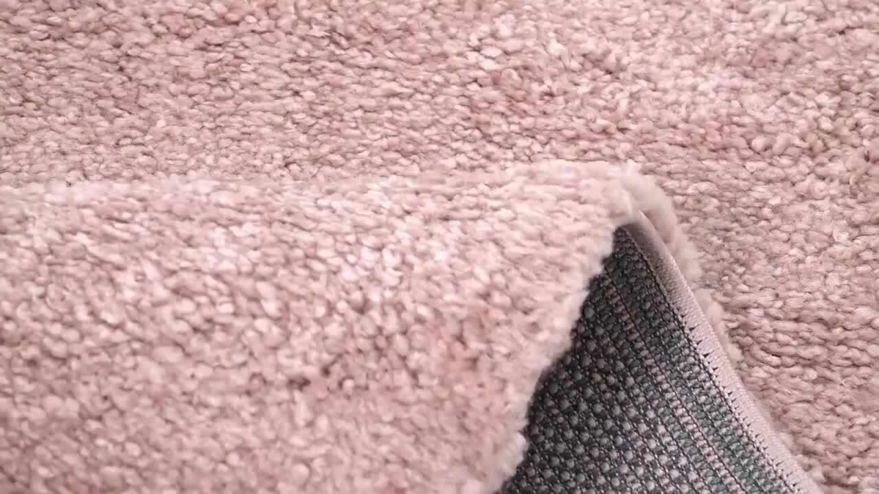 Unique Loom Solo Calabasas Pink 8' 0 x 8' 0 Round Rug
