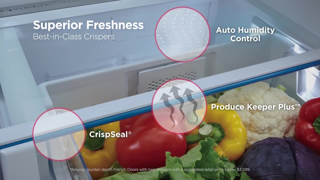 21.5 cu. ft. 4-Door French Door Refrigerator in Stainless Steel, Counter-Depth