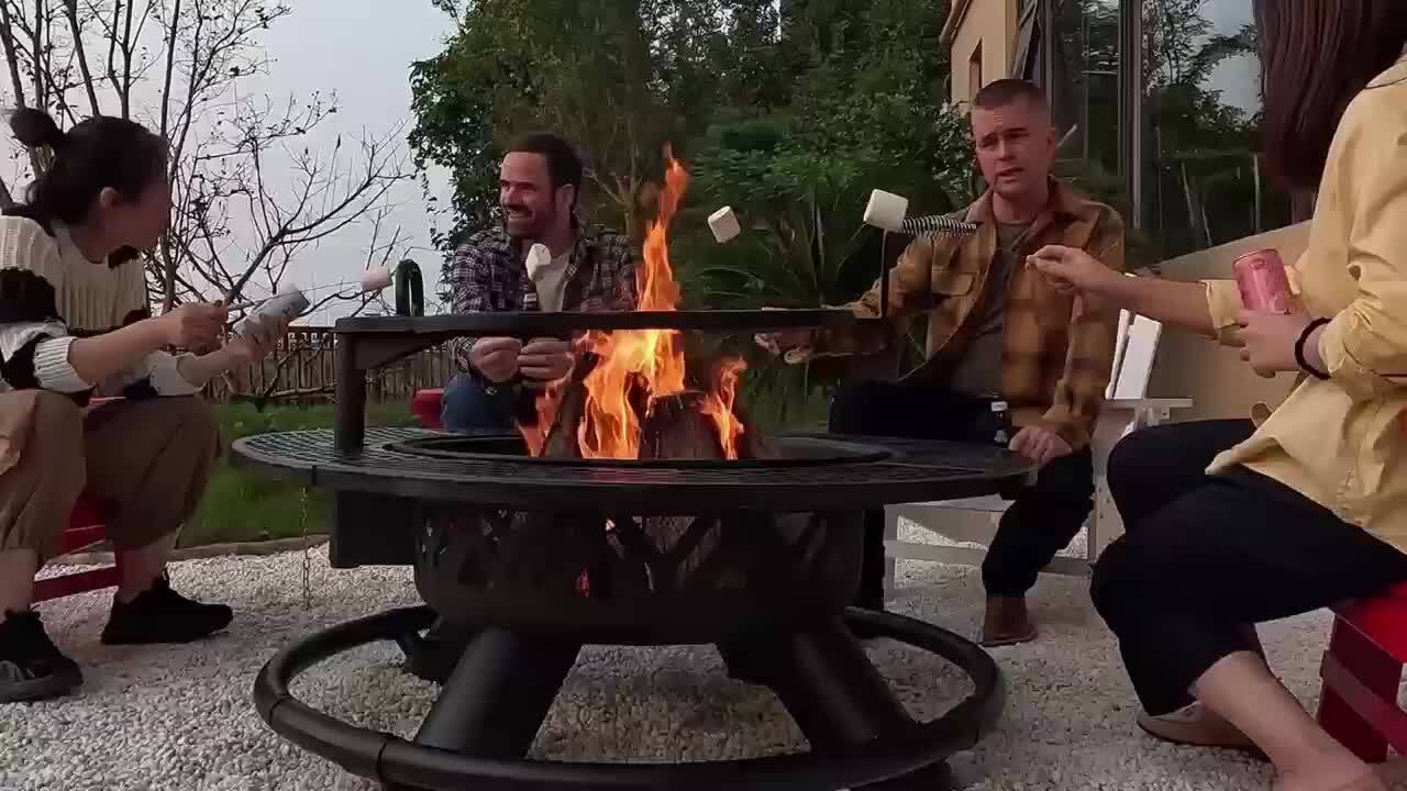 Bestier 47 in. Wood Burning Fire Pit Outdoor Backyard Patio Bestier 47 in. Wood Burning Fire Pit Outdoor Backyard Patio