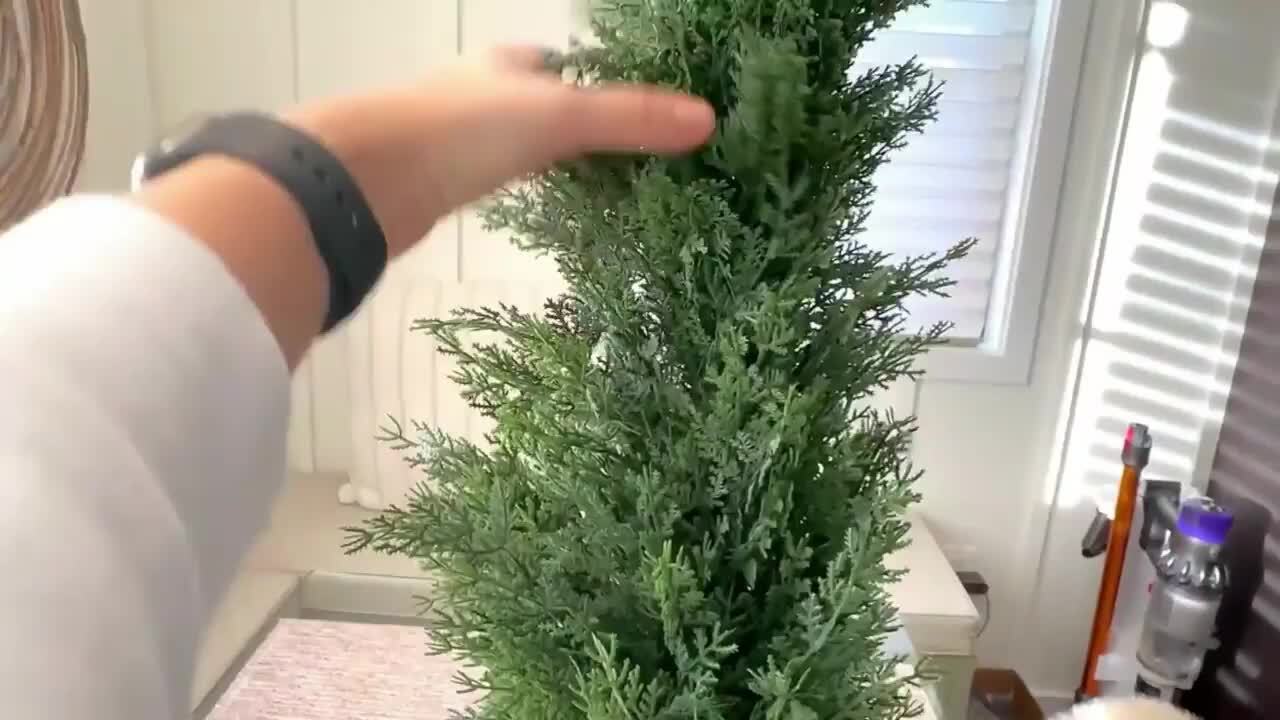 DR.Planzen 4 ft. Artificial Indoor/Outdoor Topiary Cedar Tree