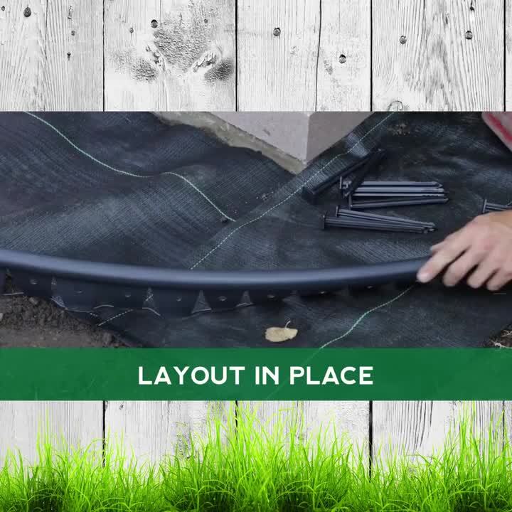 Master Mark Zip Edge 20 ft. Recycled Plastic Landscape Lawn Edging with Sod Pins Black Master Mark Zip Edge 20 ft. Recycled Plastic Landscape Lawn Edging with Sod Pins Black