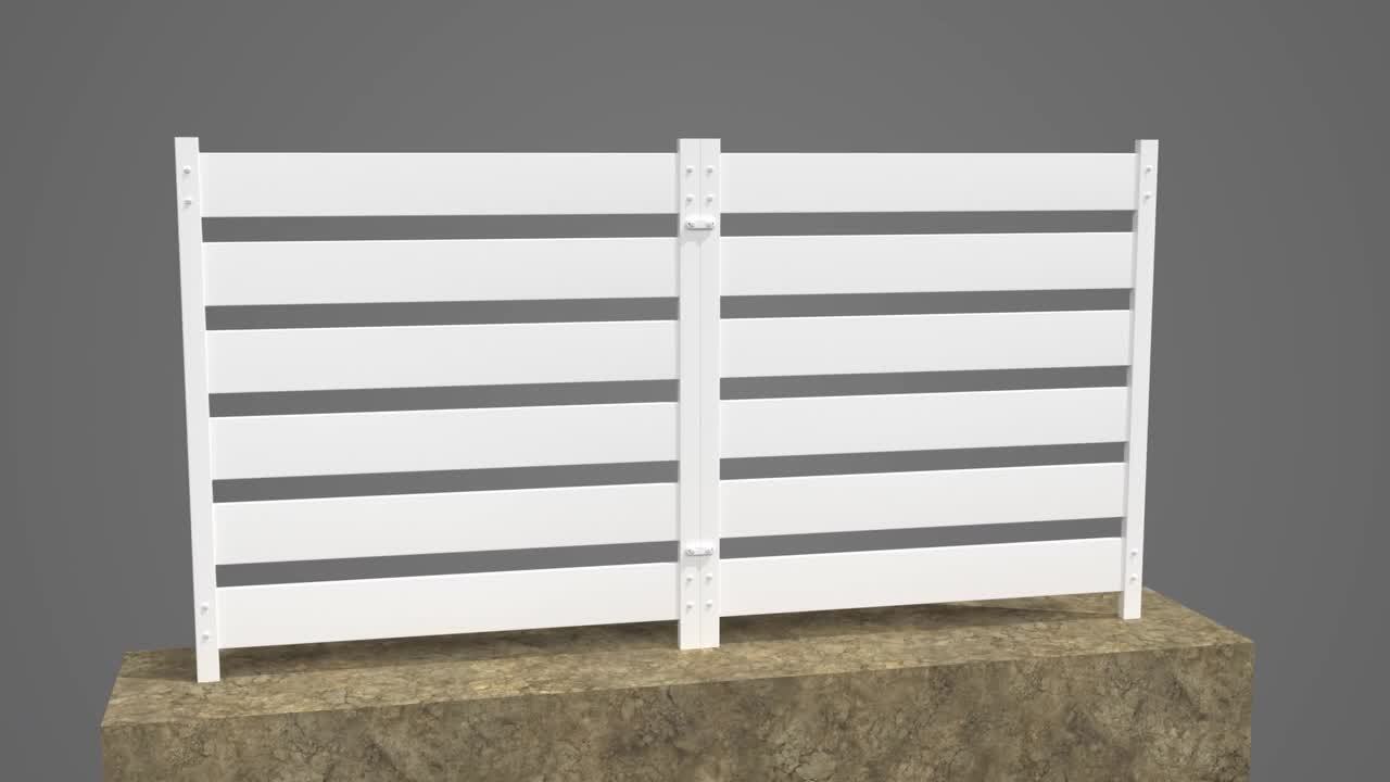Zippity Outdoor Products Maui 2 ft. x 2 ft. No-Dig Charcoal Woodtek Vinyl Garden Fence Kit (3-Panels)