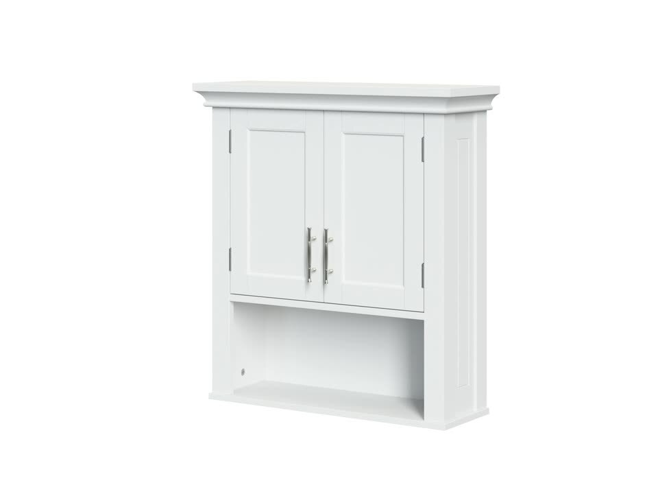 White shaker bathroom on sale wall cabinet