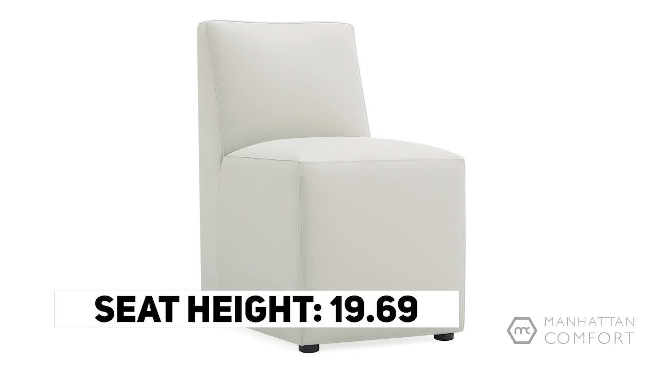 Manhattan Comfort Anna Modern Saddle Faux Leather Upholstered
