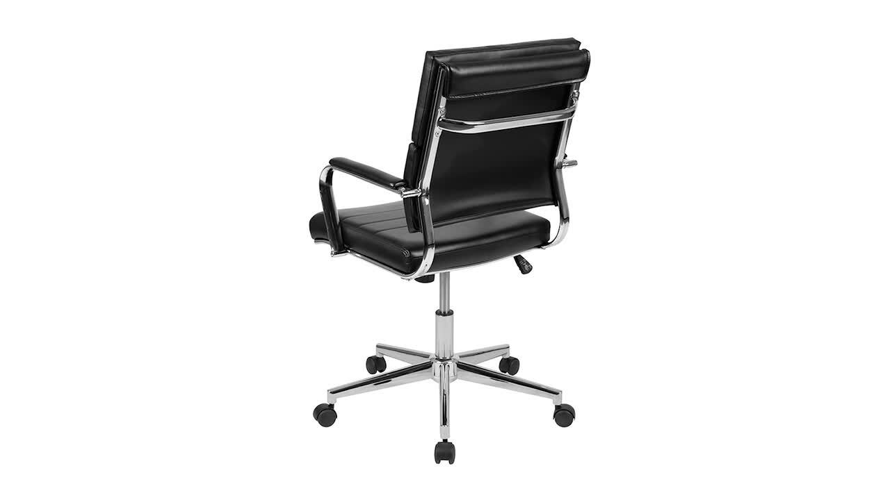 white desk chair with cushion