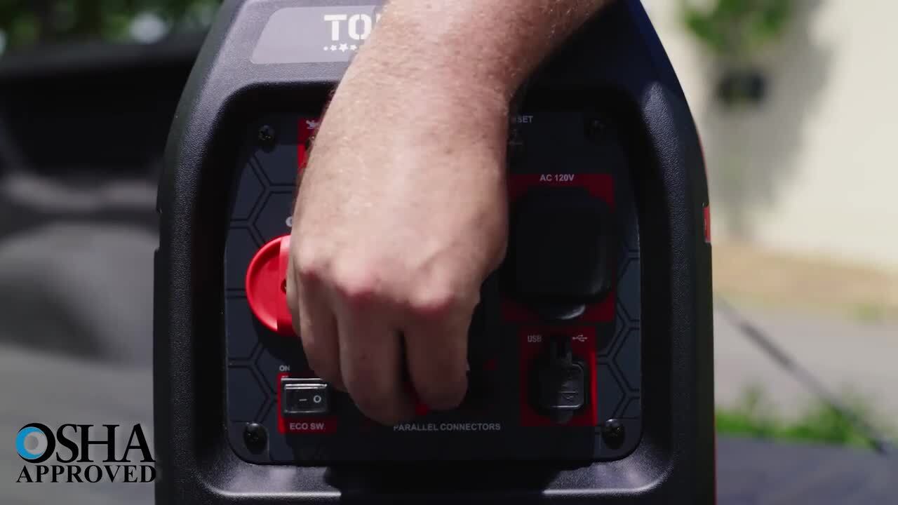 Tomahawk Power 4000-Watt Gas Powered Recoil Start Portable Generator with 7 HP Engine