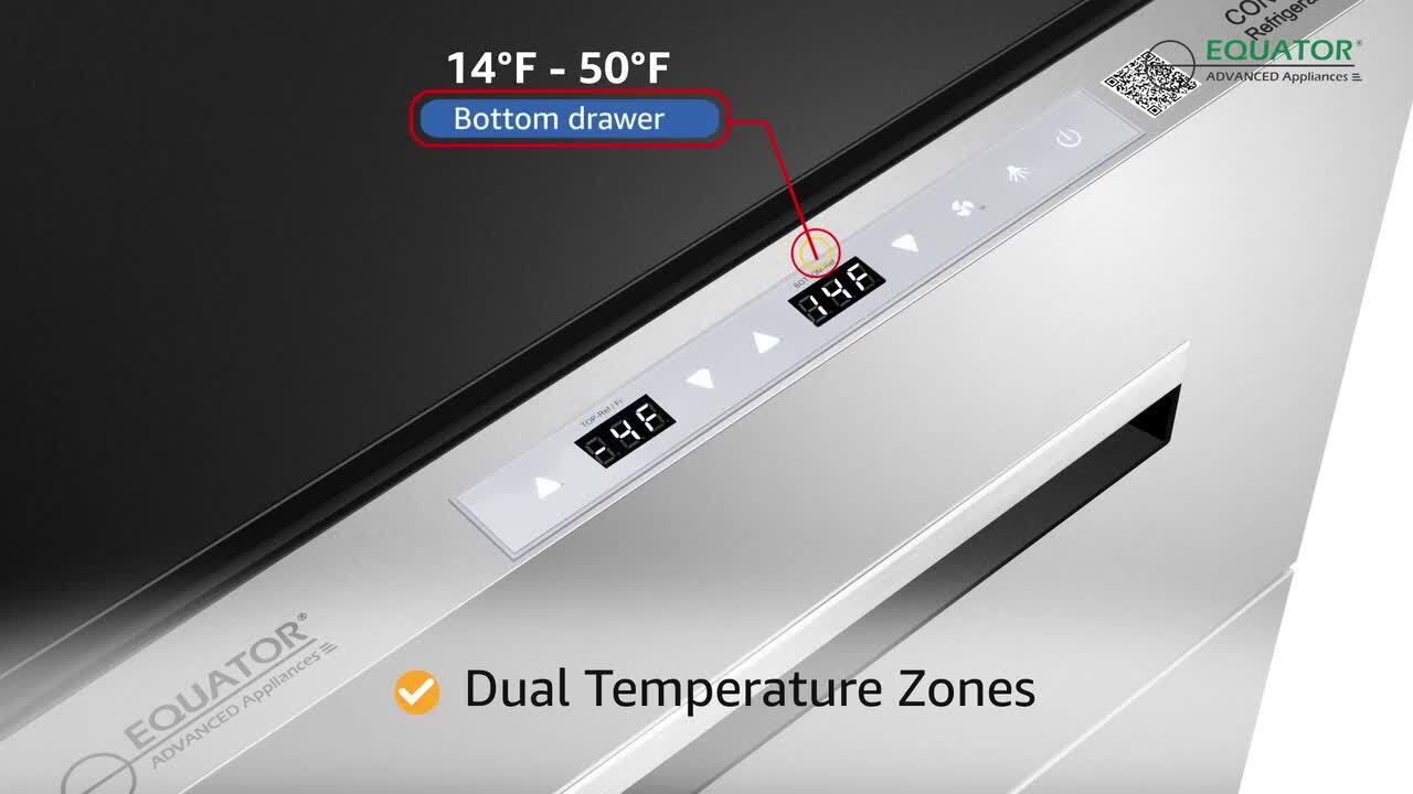 Equator 24 in. 5.29 cu. ft. Auto Defrost Convertible Refrigerator