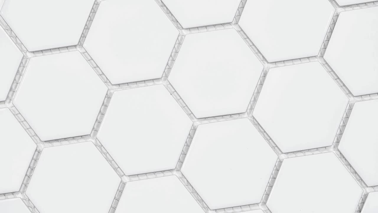 Patterned Porcelain Hexagon Tile Multicolor 6x7