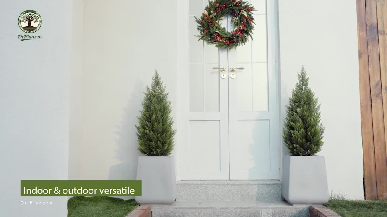 DR.Planzen 4 ft. Artificial Topiary Cedar Trees Outdoor Indoor
