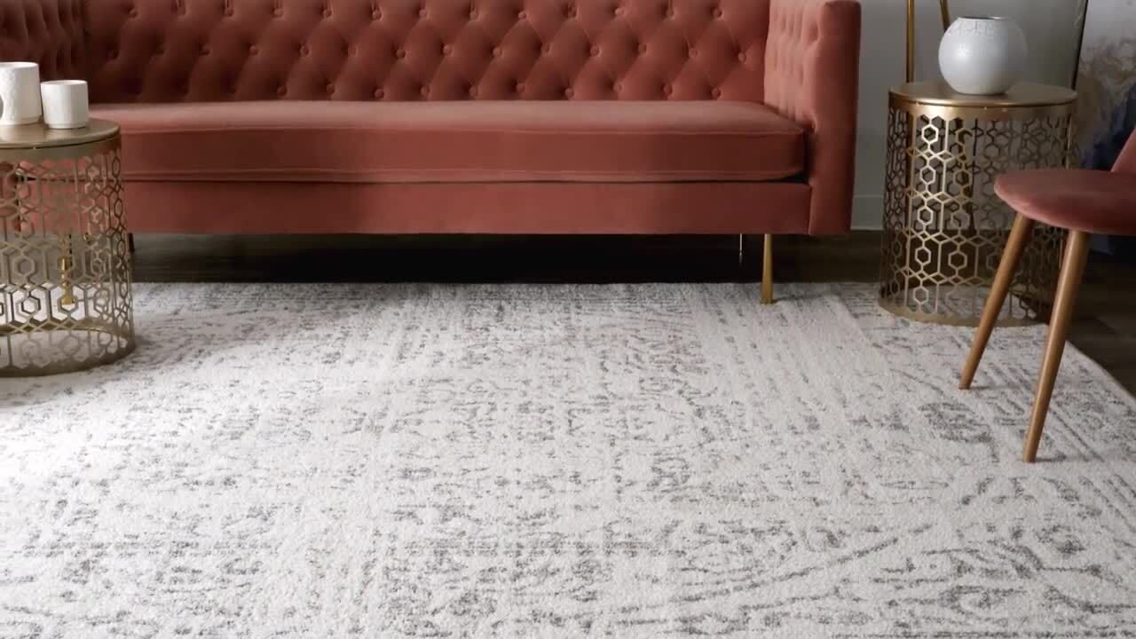 nuLOOM Sherill Modern Ripples Gray 8 ft. Square Rug BDSM01A