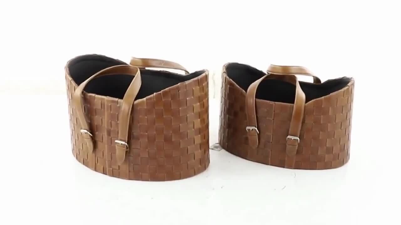 J & B Importers Sunlite Front Basket - Beech Wood Woven, Dark Brown -  Hermosa Cyclery