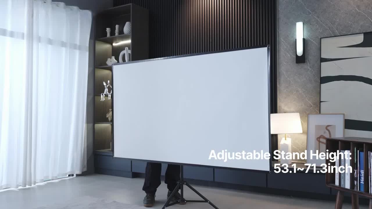SKYSHALO Projector Screen with Stand, 80 in. 16:9 4K HD