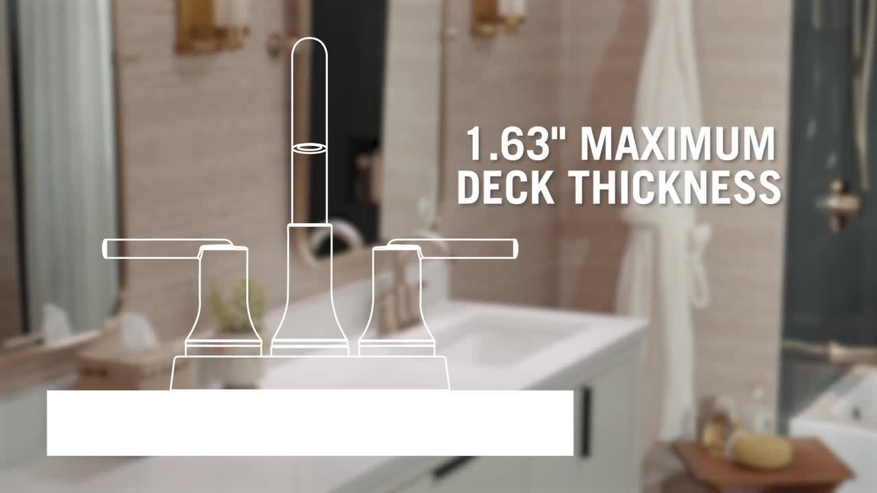 Delta Albion 4 in. Centerset 2-Handle Bathroom Faucet with Drain