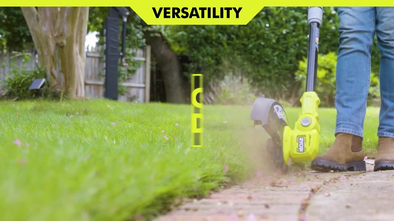 RYOBI ONE+ 18V 12 in. Cordless Battery 3-in-1 Mower, String