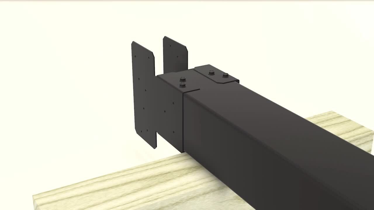FORTRESS Evolution Steel Black Deck Framing Single Beam to Post Bracket