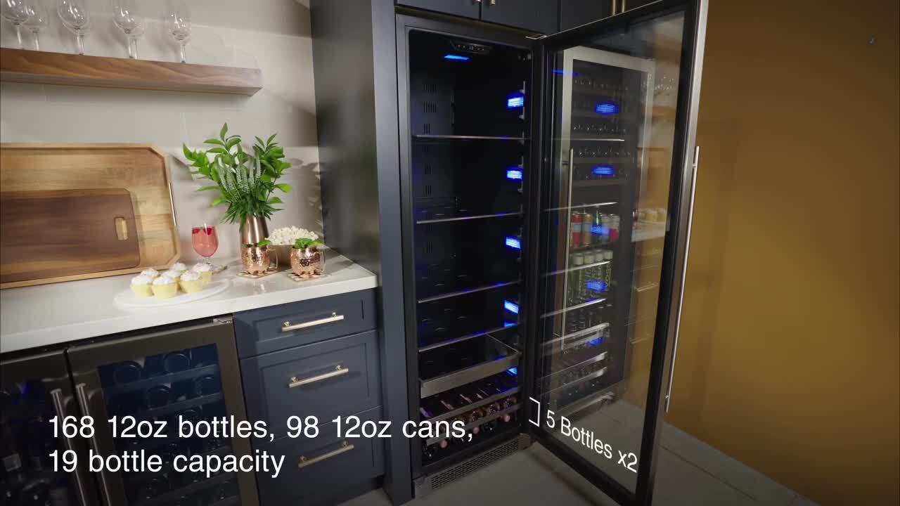 Zephyr Presrv 24 in. 14-Bottle and 266-Can Single Zone Full