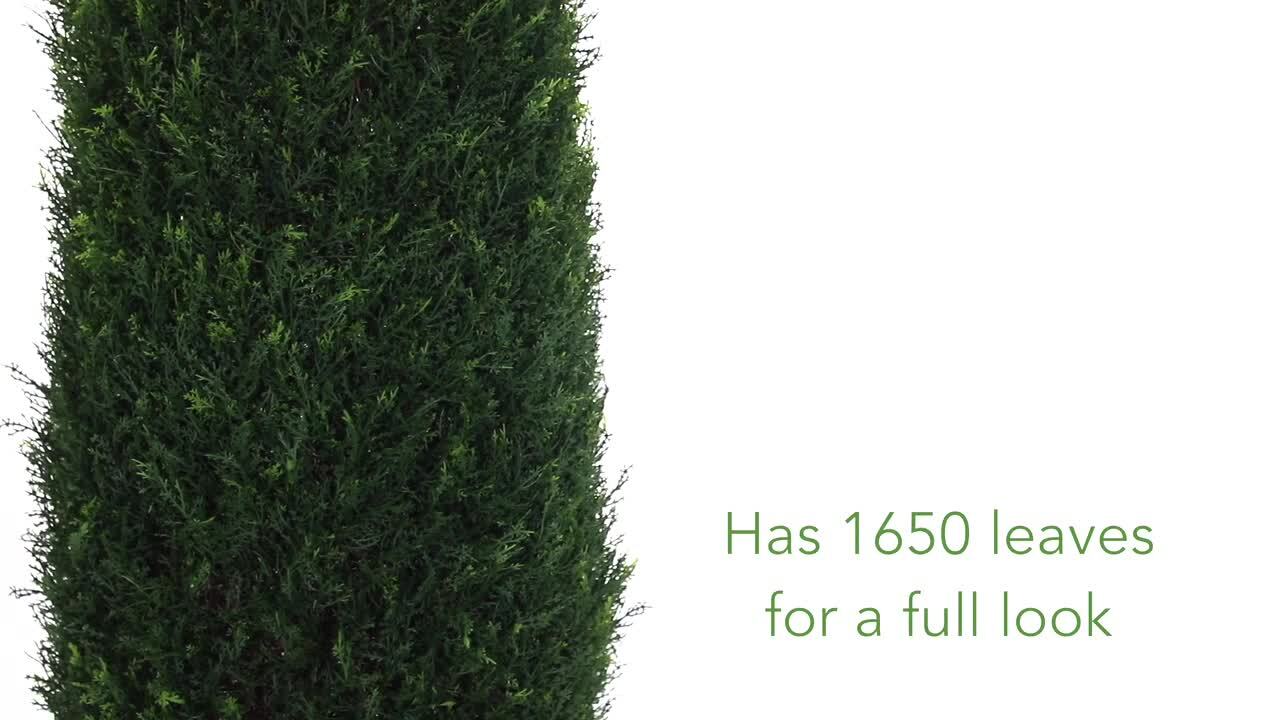 Nearly Natural 5 ft. UV Resistant Indoor/Outdoor Cypress Tree 5455