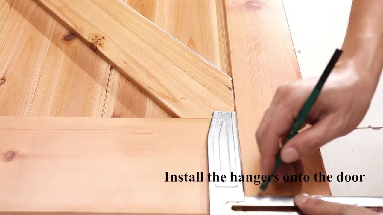 8 ft./96 in. Black Sliding Barn Door Track and Hardware Kit with I-Shape Hanger For Single Door 8 ft./96 in. Black Sliding Barn Door Track and Hardware Kit with I-Shape Hanger For Single Door