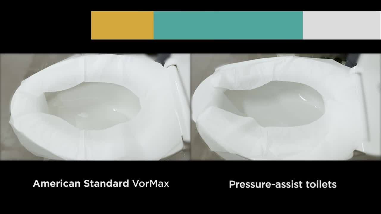 Yorkville Pressure-Assisted 2-Piece 1.6 GPF Single Flush Elongated Toilet with Back Drain in White, Seat Not Included