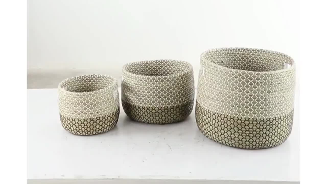 D,casa – Set of 3 Multi-Purpose Natural Bamboo Baskets for