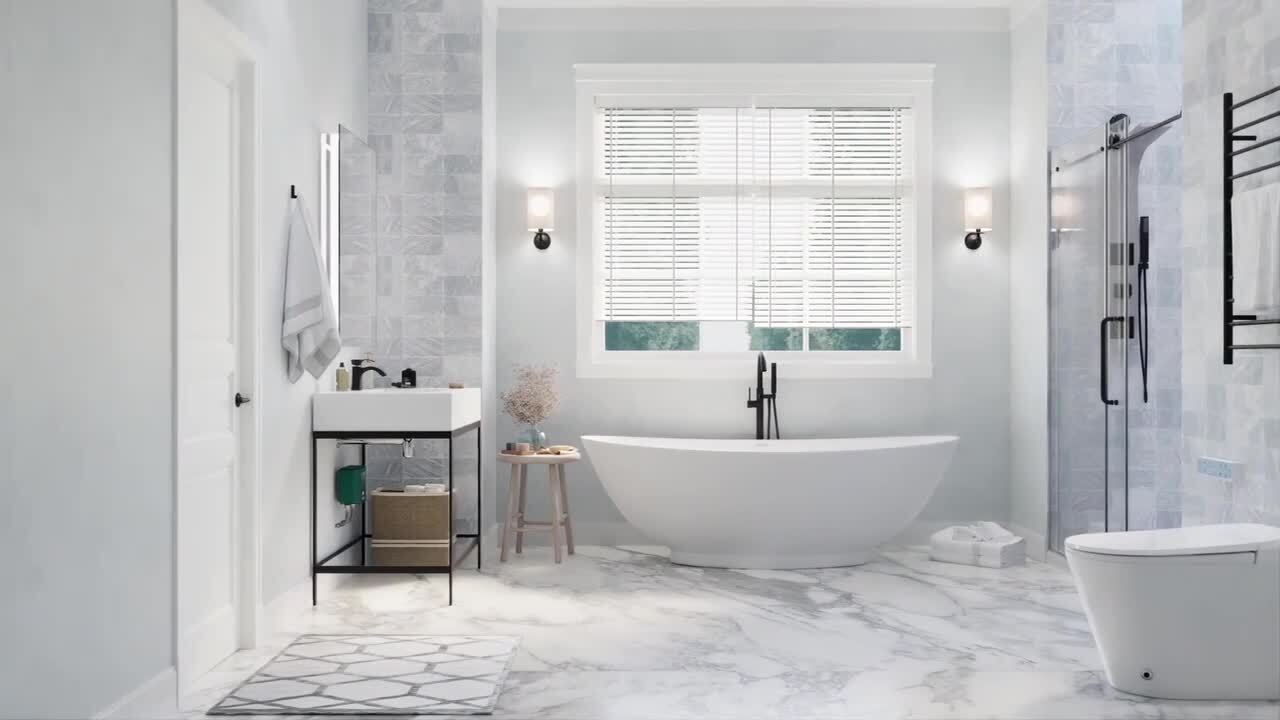 ANZZI - Alexander Base Series 60 in. L x 30 in. W Alcove Shower Pan Base with Right Drain in Glossy White Marine Acrylic