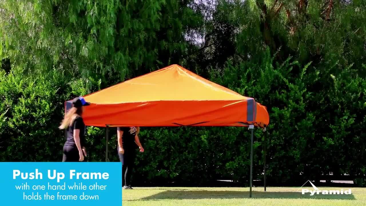 E-Z UP Pyramid Series 10 ft. x 10 ft. Red Instant Canopy Pop