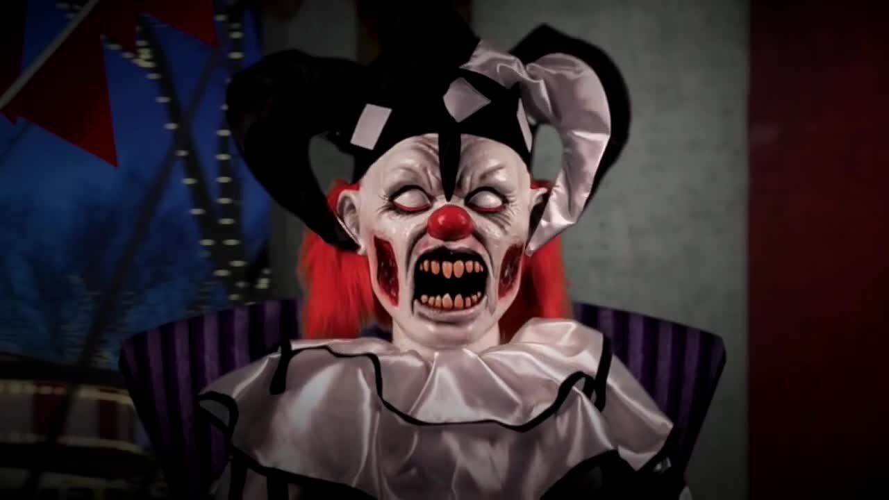 Haunted Hill Farm Hartley the Sitting Scare Clown by Tekky